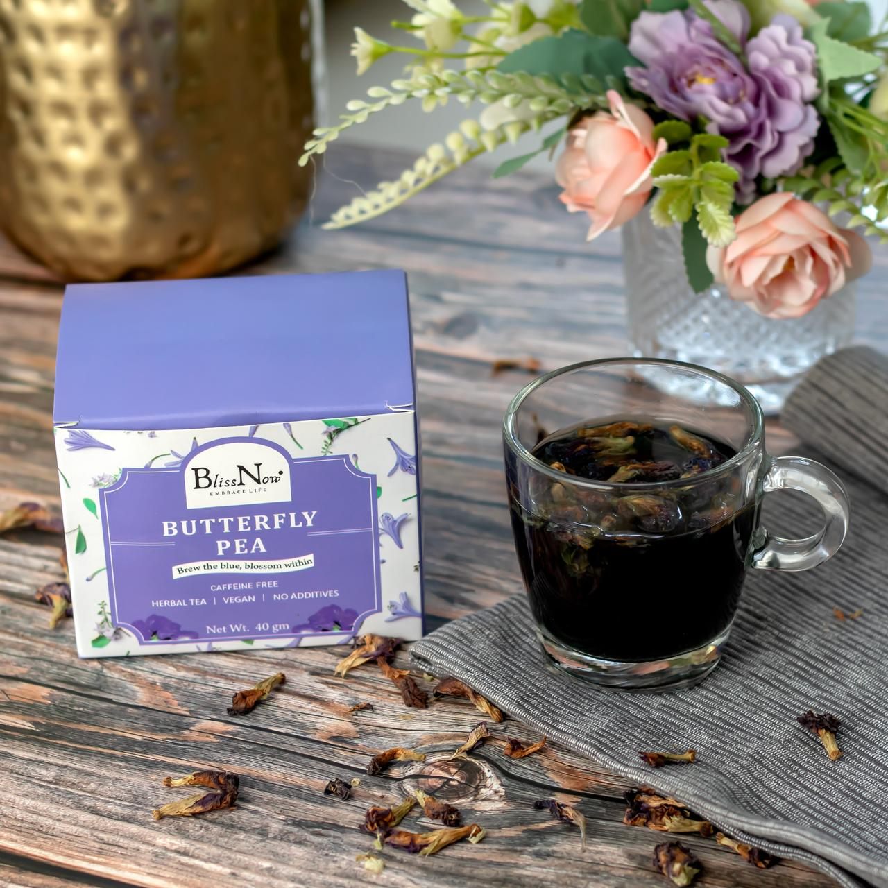 Butterfly pea , herbal tea , herbal infusion, tea bags, 100% natural, healthy , clear skin, detox body , detox skin , healthy and testly 