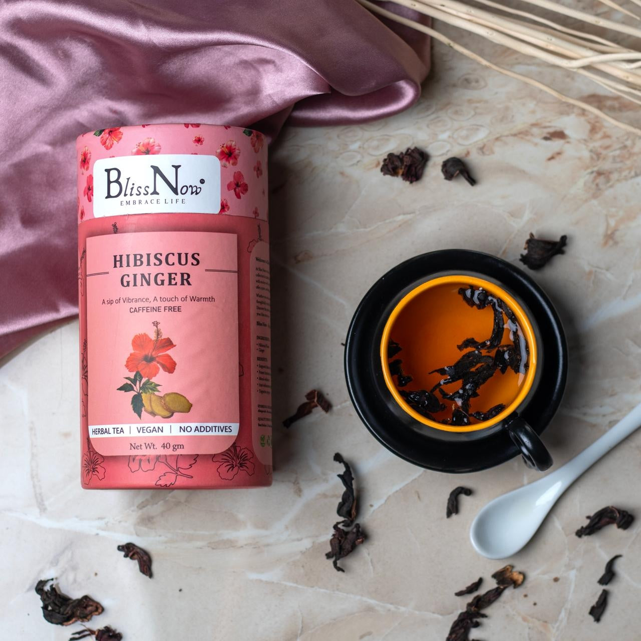 Blissnow , Hibiscus  ginger, healthy drink, tea, Herbal tea , Herbal infusion , clear skin, detox body,  wellness, blissnow.in  100% natural 