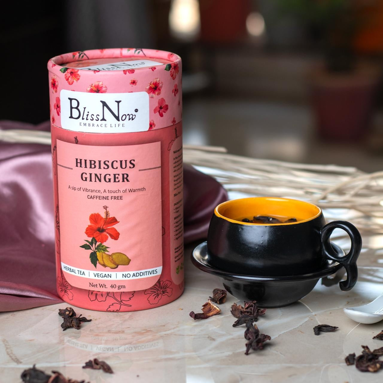 Blissnow , Hibiscus  ginger, healthy drink, tea, Herbal tea , Herbal infusion , clear skin, detox body,  wellness, blissnow.in  100% natural 