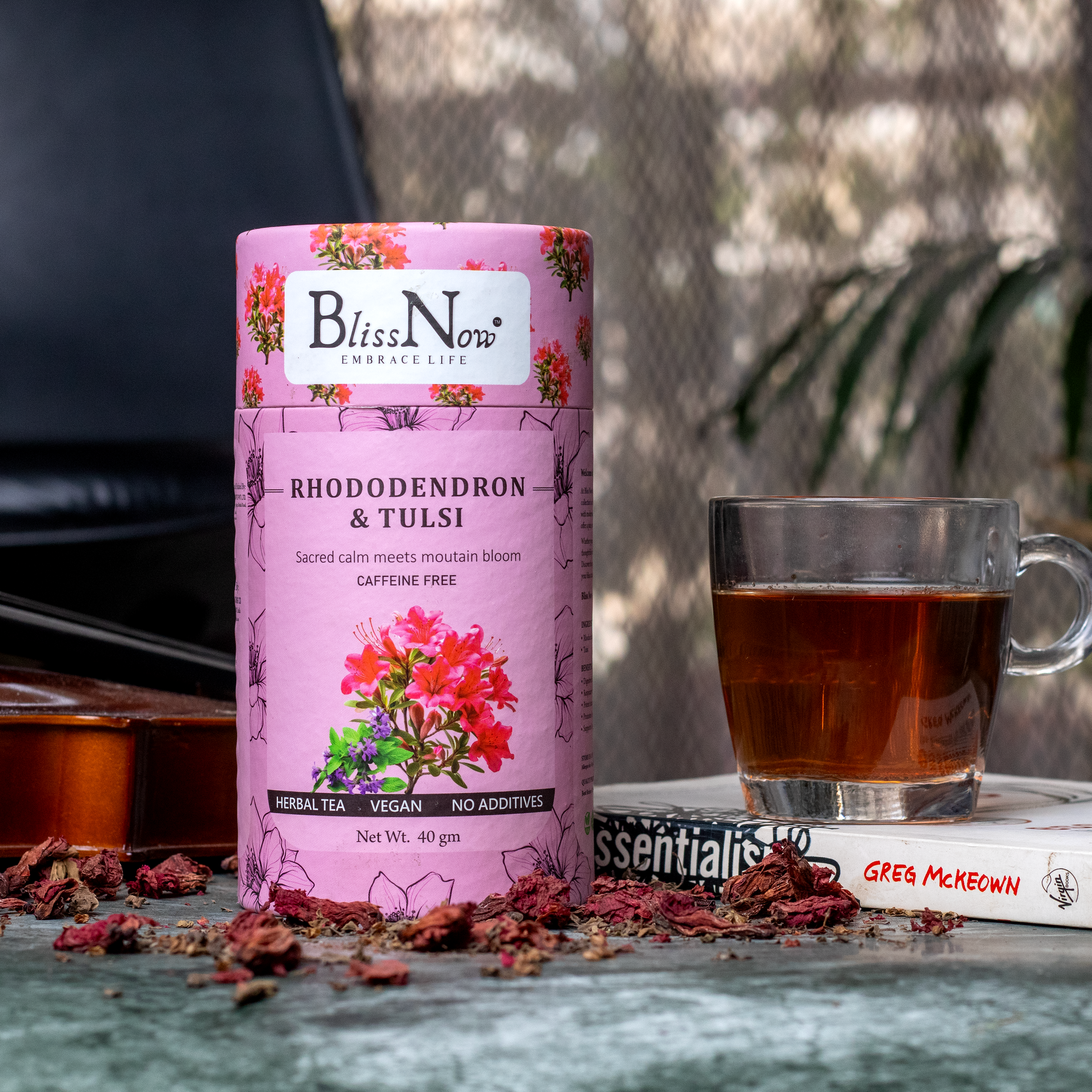 Bliss of Earth Rhododemdron And Tulsi Herbal Tea ,Herbal tea , herbal infusion , Tulsi infusion , for wellnees ,Health ,detox body