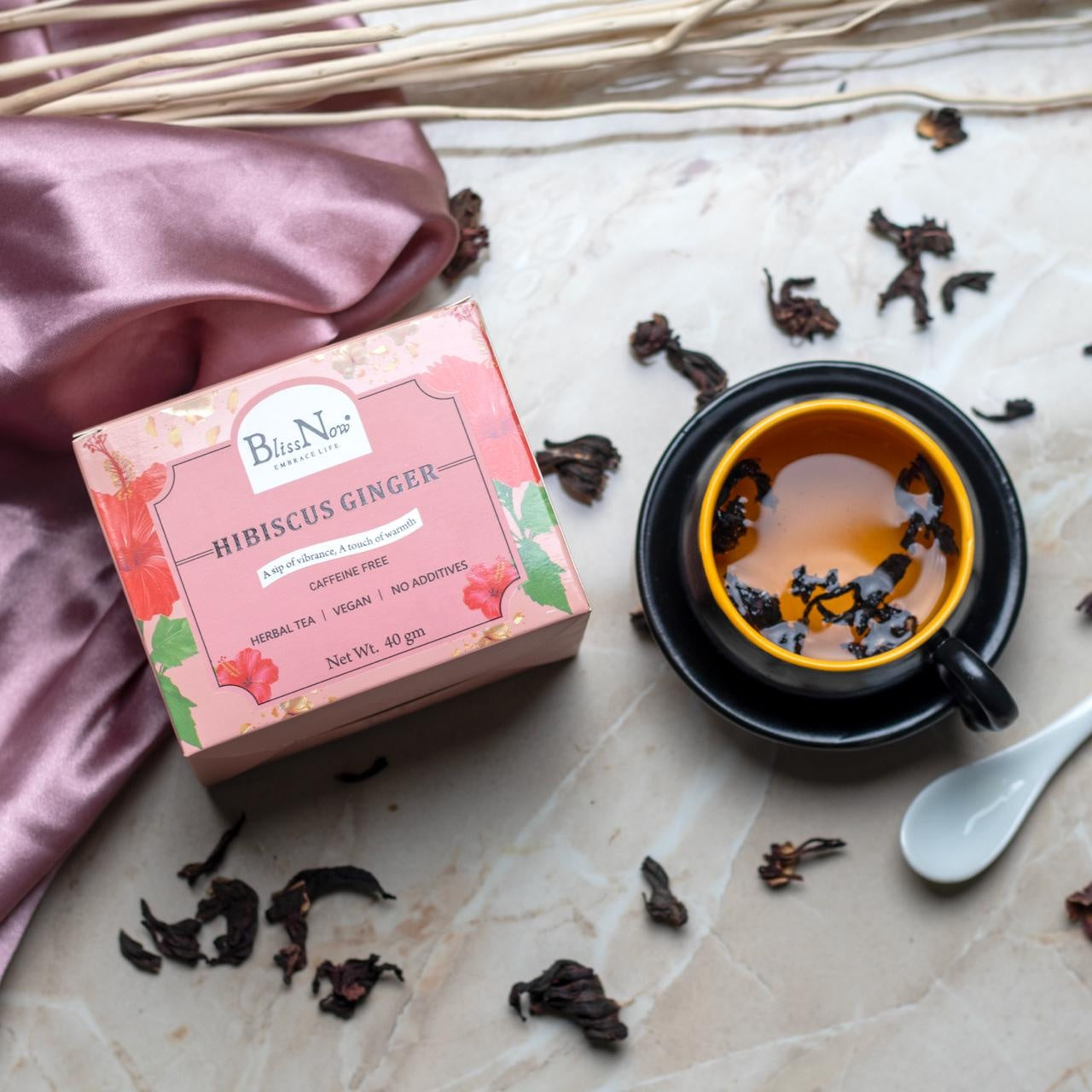 Blissnow , Hibiscus  ginger, healthy drink, tea, Herbal tea , Herbal infusion , clear skin, detox body,  wellness, blissnow.in  100% natural 