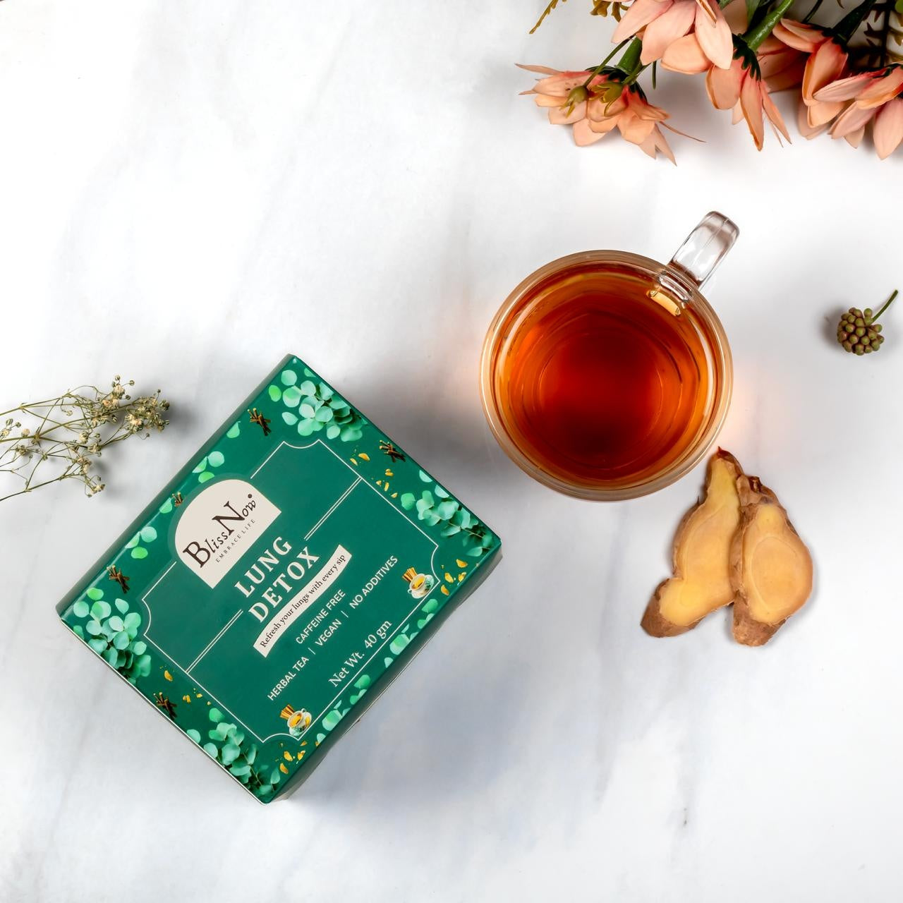 Blissnow , Lung detox , Healthy drink, tea, Herbal tea , Herbal infusion , clear skin, detox body,  wellness, blissnow.in  100% natural 