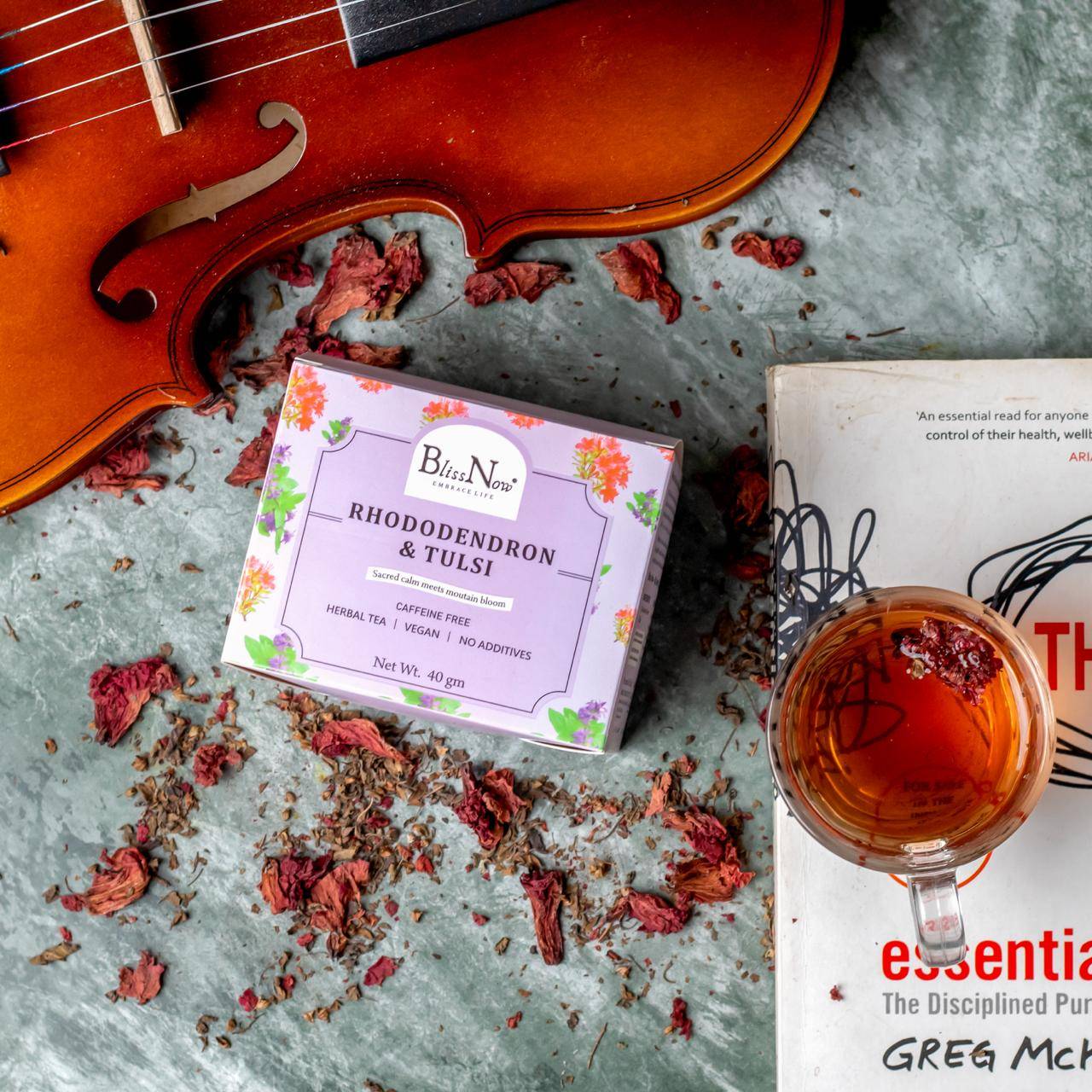 Blissnow.in,Rhododendron_Tulsi_ skin detox, health and wellness, clear skin, tasty, Herbal detox, herbal tea, Herbal infusion, Blissnow, 