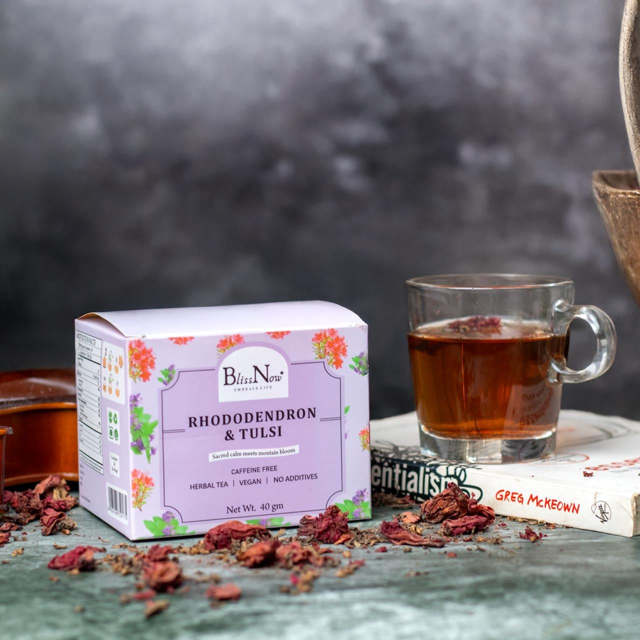 Blissnow.in,Rhododendron_Tulsi_ skin detox, health and wellness, clear skin, tasty, Herbal detox, herbal tea, Herbal infusion, Blissnow, 