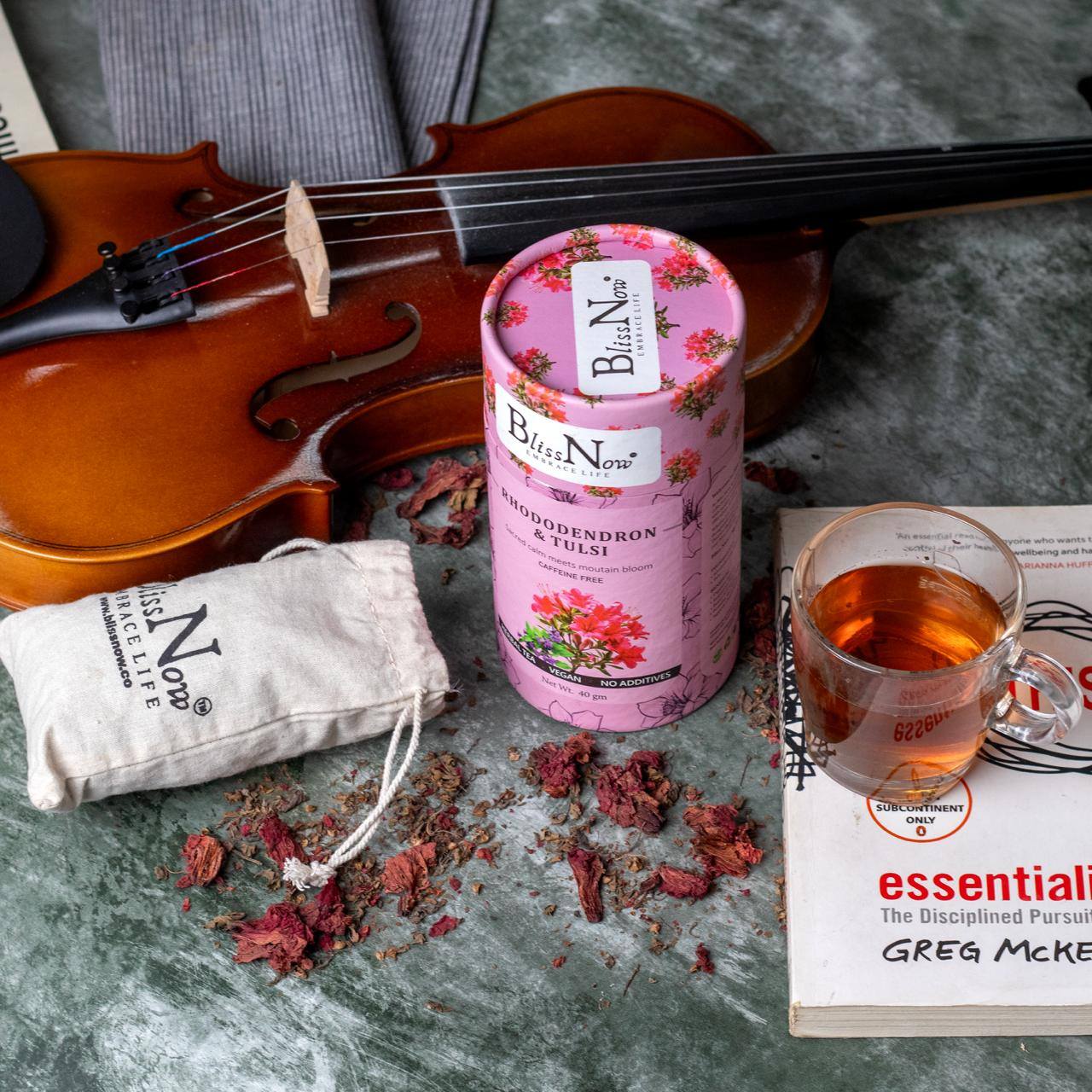 Blissnow.in,Rhododendron_Tulsi_ skin detox, health and wellness, clear skin, tasty, Herbal detox, herbal tea, Herbal infusion, Blissnow, 