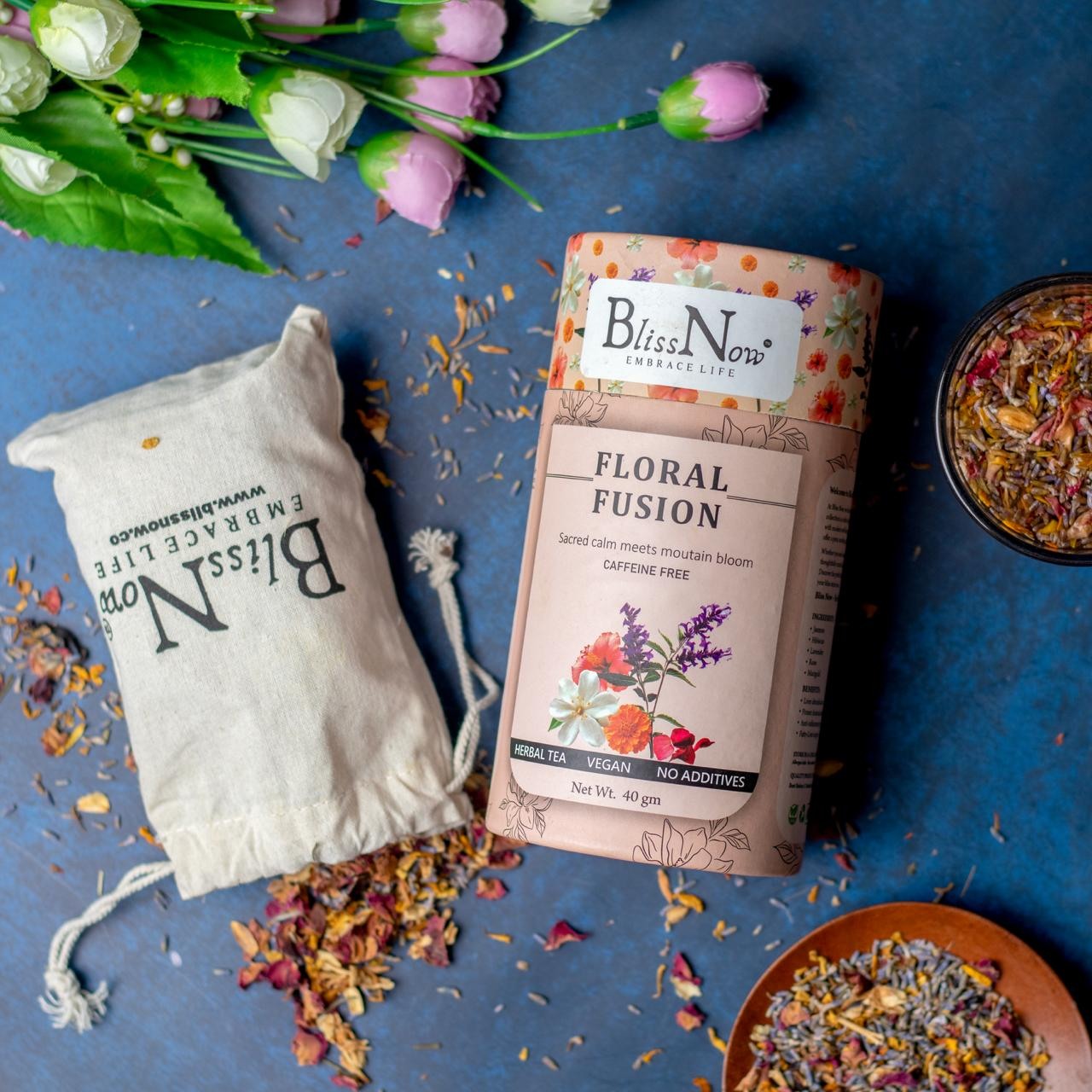 floral fusion ,detox herbal tea , tea, infusion  herbal infusion, 100%natural, detox body, clear skin ,healthy habits ,morning routine , floral fusion loose leaf